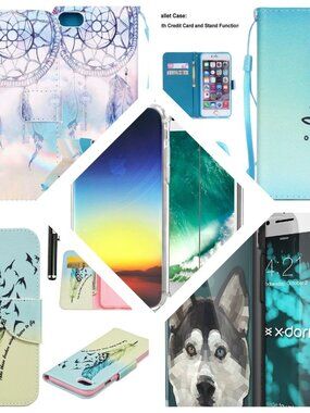Lot of 6 iPhone 7/8 Phone Cases Folio Wallets Bumpers Husky Birds Dreamcatcher